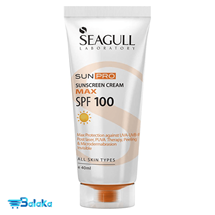 کرم ضد آفتاب بی رنگ سی گل SPF100 مدل Sunpro
